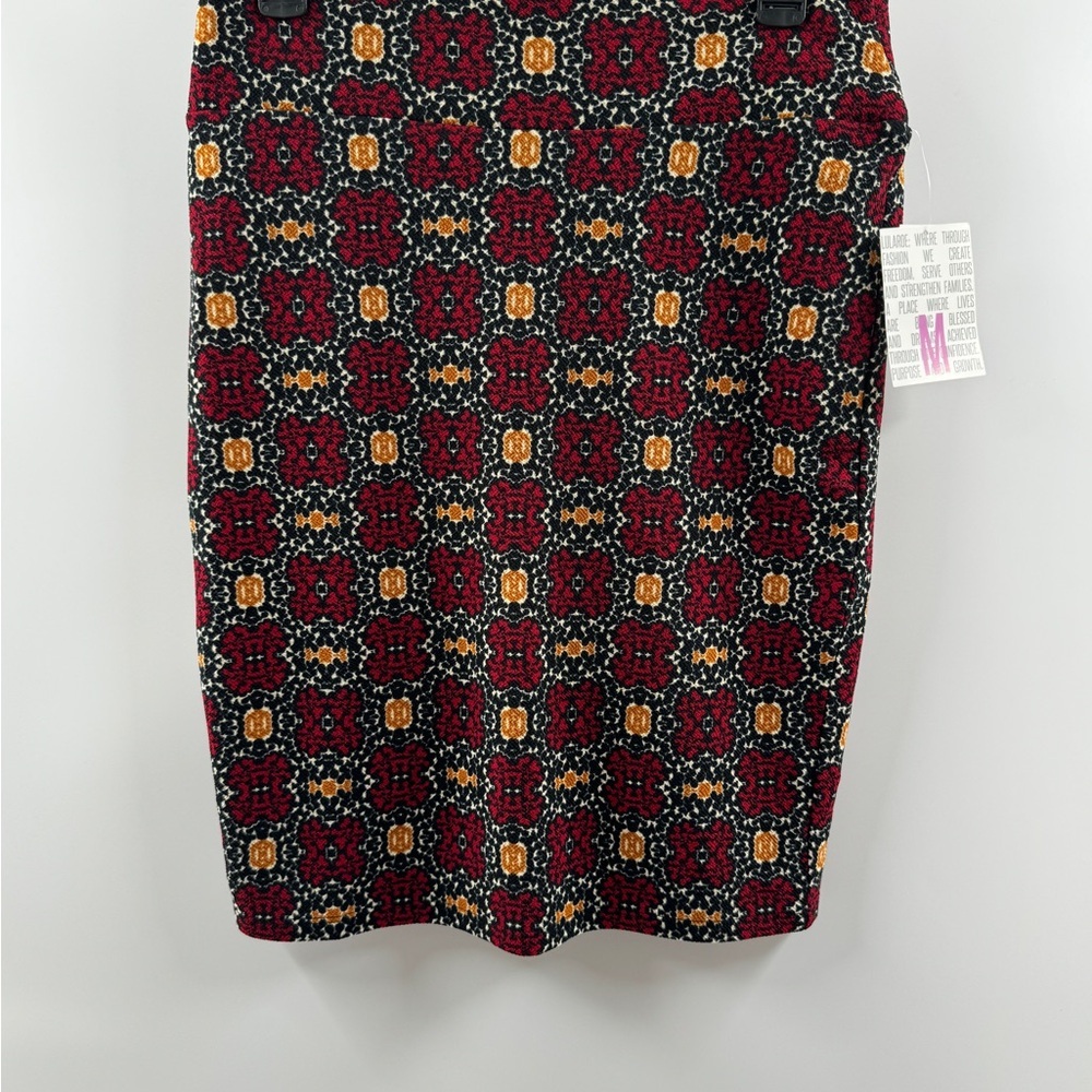 LuLaRoe Cassie Skirt NWT – Women’s Medium Dark Red Multicolor Print